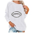 thumbnail image 2 of jjayotai Crewneck Sweatshirts for Women,2024 Fall Fashion Football Print Sweatshirt Pullover Tops,Casual Long Sleeve Shirts, 2 of 6
