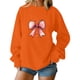thumbnail image 4 of TaTaai Women's Valentine Bow Heart Print Sweatshirt, Cute Loose Pullover Top, Romantic Christmas Date Night Blouse, Soft Long Sleeve Casual Wear Gift, 4 of 4