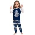 thumbnail image 5 of Nuevo conjunto navideño familiar con estampado de letras de dibujos animados azules, pijamas para uso doméstico en vacaciones familiares europeas y americanas, 5 of 5