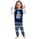 thumbnail image 5 of Nuevo conjunto navideño familiar con estampado de letras de dibujos animados azules, pijamas para uso doméstico en vacaciones familiares europeas y americanas, 5 of 5
