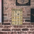 thumbnail image 4 of Noete Vintage Types of Tacos Knowledge Tin Sign Retro 8x12 Inch Metal Wall Art for Home, Bar, Cafe & Garage Decor Durable & Stylish Tin Poster, 4 of 8