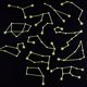 thumbnail image 3 of Gwong Decoración hogareña Doce Doce Romántico Constelaciones Pegatinas de pared brillante luminosa Decoración de la decoración para el hogar Gwong 21011159, 3 of 6