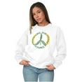 thumbnail image 4 of Give Peas A Chance Home Hobby Gardener Women Plus Size Crewneck Sweatshirt Brisco Brands 5X, 4 of 5