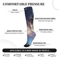 thumbnail image 3 of Lsque Dreamy Forest Elf Pattern Sport Compression Socks for Men & Women 15-20 mmHg Knee High Nurse Pregnant Running Medical and Travel Athletic, 3 of 6