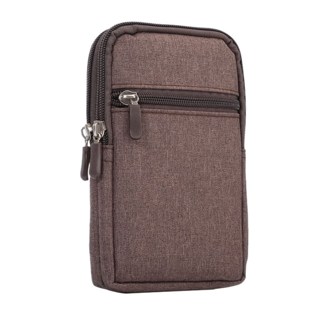 Sonducket Riñonera elegante y conveniente para actividades al aire libre, funda para teléfono móvil, riñonera para hombre riñoneras marrón