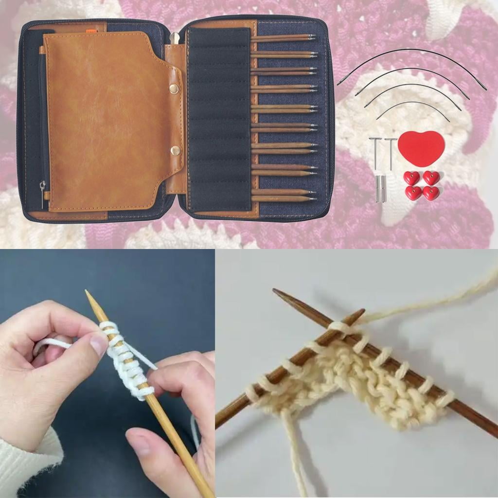 Handcraft Wood Knitting Needle Interchangeable Circular Set With Vibranting Color