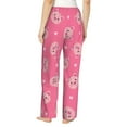 thumbnail image 3 of Uemuo Cartoon Pigs and Hearts Pattern Women's Wide Leg Palazzo Lounge Pants with Pockets Light Weight Loose Comfy Casual Pajama Pants-Small, 3 of 9