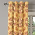 thumbnail image 3 of Ambesonne Ethnic Grommet Curtain, Oriental Vintage Ornaments, 50" x 63", Dark Orange Apricot, 3 of 6