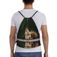thumbnail image 2 of Drawstring Backpack - Squirrels Eating Peanuts On The Tree Splash Proof Small Drawstring Gym Bag for Women Men, Cinch Sports String Bag Backpack for Travel Swimming Beach, 2 of 8