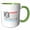 Green/White, variant on 3drose, International Airport Code Msn, Madison, Wisconsin, United States, 15oz Mug