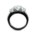 thumbnail image 3 of 4.45 Ct Round Cut AAA Cz Black Stainless Steel Engagement Ring Women's Size 9, 3 of 5