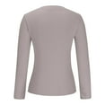 thumbnail image 6 of Womens Tops Basic Tops for Woman Casual Solid Color Shirts Long Sleeve T Shirts Trendy Crewneck Tees Blouses Basic Outfits Shirts for Women, 6 of 6