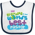 thumbnail image 3 of Inktastic Grandpa Worlds Best Pastor Boys or Girls Baby Bib, 3 of 4