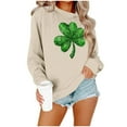 thumbnail image 5 of St. Patrick's Day Sweatshirt, Women Long Sleeve Round Neck Sweatshirt, Women's Casual St. Patrick's Day Printed Sweatshirts Tops Comfortable Crew Neck Long Sleeved Hoodie Sweatshirt, 5 of 6