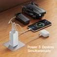 thumbnail image 2 of Cargador Bwine de pared GaN de 65 W, USB C, 3 puertos, con cable de 1,2 m, blanco, 2 of 9