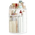 thumbnail image 1 of Caja de almacenamiento de herramientas de maquillaje transparente giratoria de 360 grados, organizador de cosméticos de gran capacidad, 1 of 7
