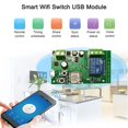 thumbnail image 4 of Usb Dc5v 12v 32v interruptor Wifi inteligente módulo de relé Universal 1ch interruptor inalámbrico temporizador teléfono remoto Co, 4 of 5