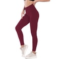 thumbnail image 2 of Joernso Women Leggings High Waist Slim Fit Velvet Lining Thickened Pants Hip Lift Yoga Fitness Bottoming Pants, 2 of 8