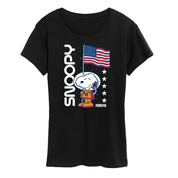 Peanuts - Snoopy Flag 1969 - Women's Short Sleeve Graphic T-Shirt