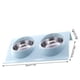 thumbnail image 3 of Methold Cuenco doble para mascotas, platos de alimentación de animales de acero inoxidable, soporte extraíble para agua y comida Suministros para gatos azul, 3 of 5