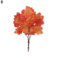 thumbnail image 3 of Mdesiwst Artificial Maple Leaf with Stem,UV Resistant Indoor Outdoor Faux Leaves Branch Fall Fake Floral Arrangement Decoration, 3 of 8