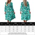 thumbnail image 2 of Vestido Vestido midi de corte A para mujer, vestido elegante con estampado escalonado, vestido elegante para ir al trabajo Cgtredaw Verde T S para Mujer, 2 of 7