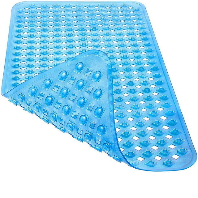 Non Slip Bathtub Mat, Mold Resistant Non Slip Bath Tub Shower Mats 88x39cm, Quick Drying Rollable for Easy Storage, Non Textured Surfaces, BPA Free Odorless Shower Mat