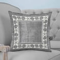 thumbnail image 4 of 16x16 Pillow Covers Set of 2, Grey Beach Coastal Square Throw Pillow Covers for Couch/Sofa/Living Room, Summer Nautical Starfish Shell Coral Vintage Decorative Soft Pillowcases for Couch, 4 of 7