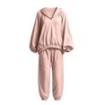 thumbnail image 5 of Gamivast 2 Piece Tracksuit Set for Women Hooded Long Sleeve Pullover and Jogger Pants with Elastic Cuffs Relaxed Fit Lounge Outfit Pink L, 5 of 5