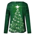 thumbnail image 5 of Babysbule Womens Christmas Tops Fashion Long Sleeve Crewneck Christmas Tree Print Pullover Women Tops Blouse, 5 of 5