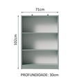 thumbnail image 3 of Estante Librero Organizador Multifuncional 6907 3 Nichos Gris, 3 of 5