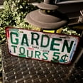 thumbnail image 4 of Vintage Garden Tours 5 Cents License plate Wall Decor Metal Sign Tin Signs for Garden Lover, 4 of 10