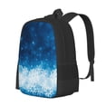 thumbnail image 1 of Disketp Blue Glitter Sparkles Mochila Minimalista de Gran Capacidad, Mochila de Viaje para Escuela, Trabajo o Uso Diario, 1 of 6