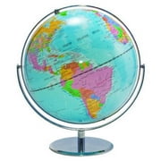 Advantus 12-Inch Globe with Blue Oceans, Silver-Toned Metal Desktop Base,Full-Meridian