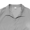 thumbnail image 6 of USNSM Men's Solid Color Casual Loose Fashion Long Sleeve Button Down Shirt Vintage Deep V-Neck Beach Shirts Gray XXXL, 6 of 8