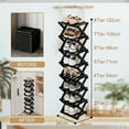 thumbnail image 6 of BEJOLO 5 Tier Stackable Shoe Rack – Flexible & Freestanding Shoe Organizer – Natural Bamboo Shoe Shelf for Closet, Entryway, or Bedroom – Space-Saving Design, Adjustable Shelves, 6 of 7