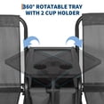 thumbnail image 5 of 2-Person Outdoor Patio Porch Swing Chair with Adjustable Canopy, Cup Holders, Pivot Storage Table and Cooler Bag, Sturdy Steel Frame for Backyard, Balcony and Poolside, 5 of 8