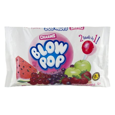 Charms Blow Pop Assorted Bubble Gum Filled Pops, 10.4 OZ