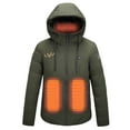 thumbnail image 1 of Penkiiy Heated Jackets for Women Men USB Intelligent Constant Temperature Heated Windproof Plus Size Men And Women Winter 4 Heated Jacket Coat L Army Green, 1 of 4