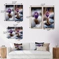 thumbnail image 4 of Designart "First Crocus of Spring Blooming I" Floral Crocus Wall Art Set Of 2 - Traditional Purple Canvas Set For Living Room Decor, 4 of 6