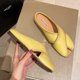 thumbnail image 1 of Zapatillas de mujer de cuero PU de colores mezclados, elegantes, con punta abierta, a rayas poco profundas, antideslizantes, de tacón alto, sandalias de diseño con boca de pez 37 Gao Jinjia LED, 1 of 2