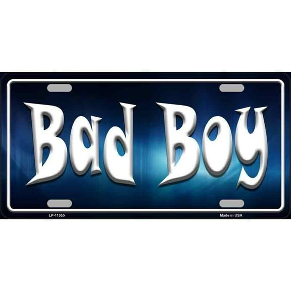 Aluminum (12 inch x 6 inch) License Plate Metal Sign for Home Bad Boy