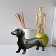 thumbnail image 2 of Estatuas Adorno De Perro Salchicha De Pie Estatua De Perro Salchicha De Resina Regalo para Amantes De Perros De Pie para Decoración De Jardín, 2 of 5