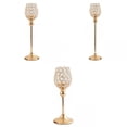 thumbnail image 1 of 3 Piezas de Candelabros de Cristal para Comedor, Bodas, Vacaciones, Decoración, Adornos Zulema Portavelas de cristal, 1 of 8
