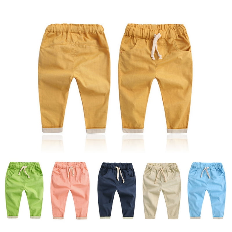Baby Boy Toddler Casual Pull up Pants/Trousers 100% Cotton Soft and Comfortable