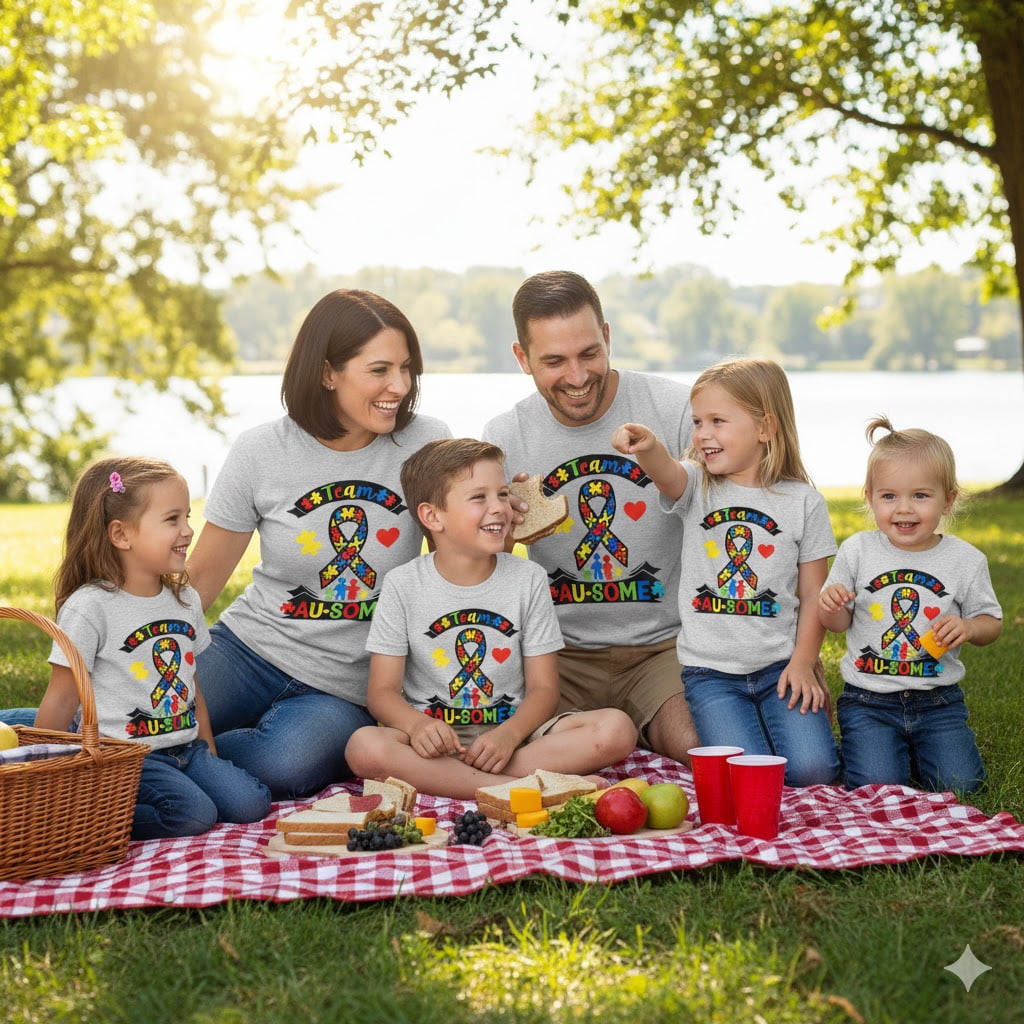 Autism Awareness Family Shirt, Autism Support T-Shirt for Boys Girls Kids, World Autism Awareness Day April, Team Shirt