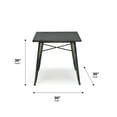 thumbnail image 5 of OFM Industrial Modern Square Dining Table, Steel Indoor/Outdoor Table, 5 of 19