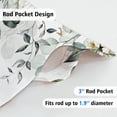 thumbnail image 6 of Valance Curtains for Windows,Green Eucalyptus Leaves and Flowers Semi Sheer Curtain Valance,Short Rod Pocket Window Treatment,Window Valance Curtains for Kitchen Living Room Bedroom Windows 54"x18", 6 of 6