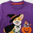thumbnail image 6 of Tfken Halloween Toddler Sweatshirtn Girls Tops Size 2-3 Years Cartoon Print Crew Neck Sweater Trendy Long Sleeve Purple Sweatshirt, 6 of 6
