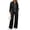 Black, variant on Atkumj Track Suits for Women Set Fashion Turn Down Collar Zip Up Jackets and Drawstring Elastic Waist Wide Leg Pants Workout Sets Versatile Solid Color Loose Sweat Suits for Womens 2 Piece S